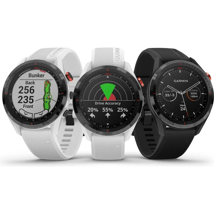 Garmin Approach S62 Smartwatch Golf-Uhr, Unisex, Keramiklünette, Weiß-Schwarz (010-02200-01) – Bild 8