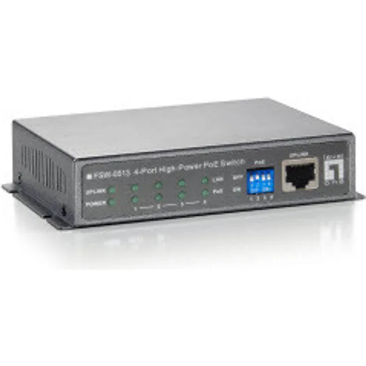 LevelOne FSW-0513Z 5-Port-Fast Ethernet-PoE-Switch, 4 PoE-Ausgänge, 120W