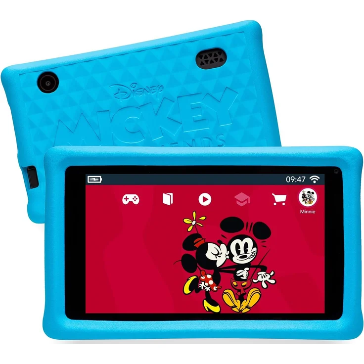 Pebble Gear Disney Mickey and Friends Kids Tablet SD-Auflösung 7 Zoll, WLAN-Tablet, Quad-Core, 1 GB RAM, 16 GB Speicher, Android, Blau (PG912689) – Bild 1