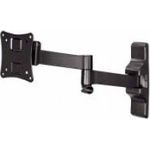 Hama Monitor--TV-Wandhalterung Ultraslim (Vollbewegliche Halterung 10-26 Zoll, Wandhalter für Monitor-Fernseher, VESA bis 100x100, Max. 25kg, inkl. Fischer Dübel) Schwarz