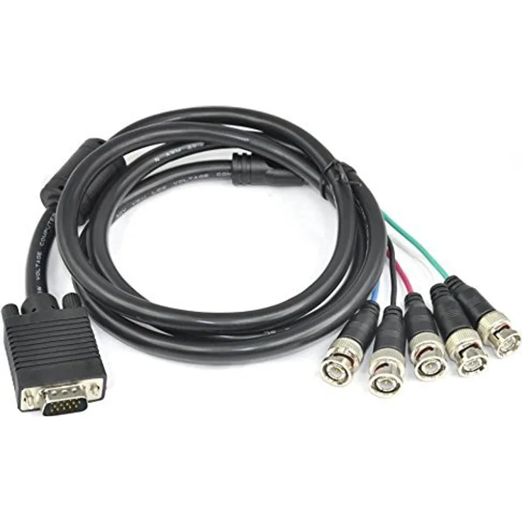 PremiumCord VGA - 5X BNC 2 m, M-M, Verbindungskabel VGA 15p, schwarz