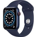 Apple Watch Series 6 Smartwatch GPS + Cellular, 44mm, Aluminiumgehäuse Blau, Sportarmband Dunkelmarine