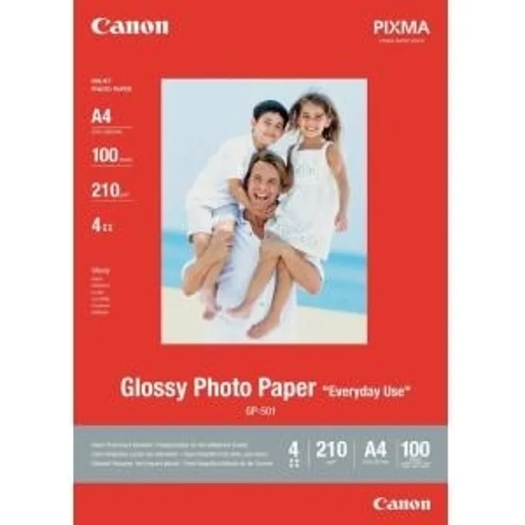 Canon Fotopapier Glossy Photo Paper GP-501 0775B001 DIN A4 210 g/m² 100 Blatt Glänzend (0775B001)