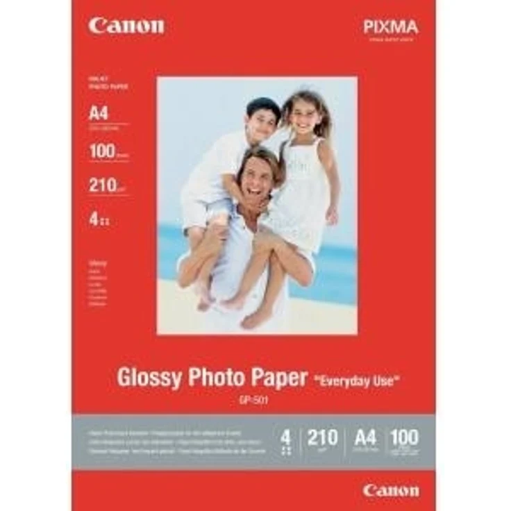 Canon Fotopapier Glossy Photo Paper GP-501 0775B001 DIN A4 210 g/m² 100 Blatt Glänzend (0775B001)