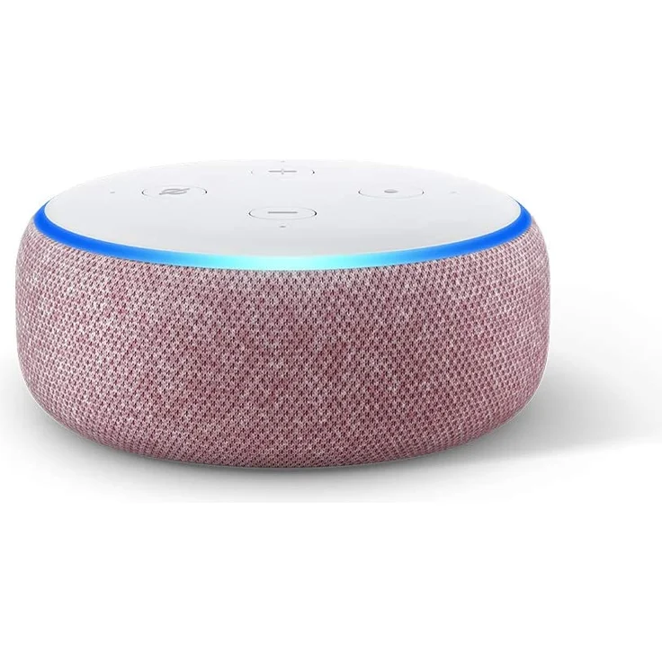 Amazon Echo Dot (3. Generation) Intelligenter Lautsprecher mit Alexa, Lila Stoff – Bild 1