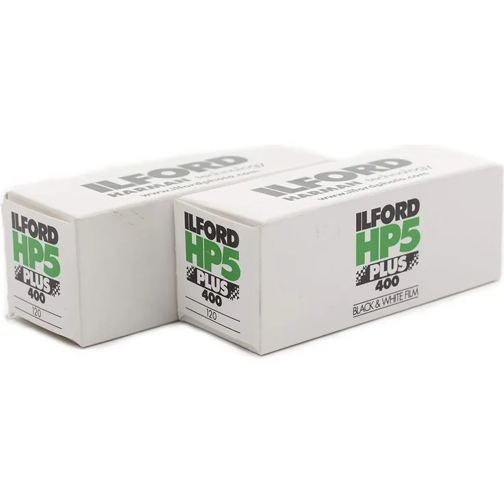 Ilford HP5 Plus Schwarz-Weiß-Negativfilm ISO 400 (120 Rolle) 2er Pack