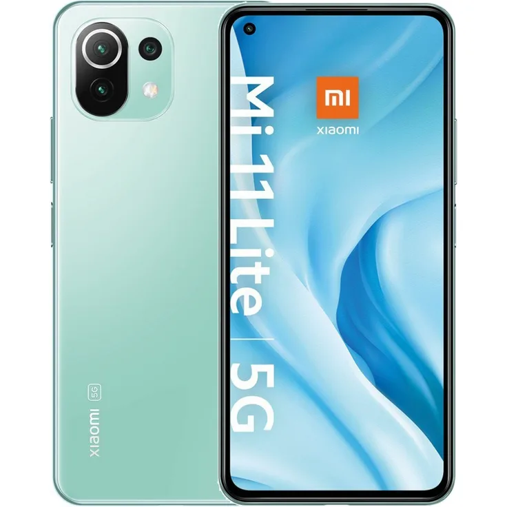 Xiaomi Mi 11 Lite 5G Smartphone 16,64cm (6,55 Zoll) AMOLED-Display, 128GB interner Speicher, 8GB RAM, Dual-SIM, Android, Mint Green