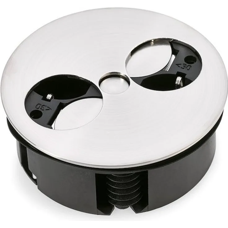 Naber Twist Doppelsteckdose mit Schukosteckdosen, schwarz 7053075