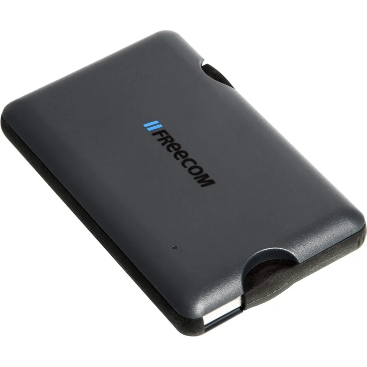 Freecom externe Tablet mini SSD - Slimline USB 3.0 und micro USB 128 GB (Extrem hohe Übertragungsgeschwindigkeiten bis zu 430 MB-s - USB REC & Play für TV - Stoßfest bis zu 4 m) PC - Computer Schwarz - Preisvergleich – Bild 4