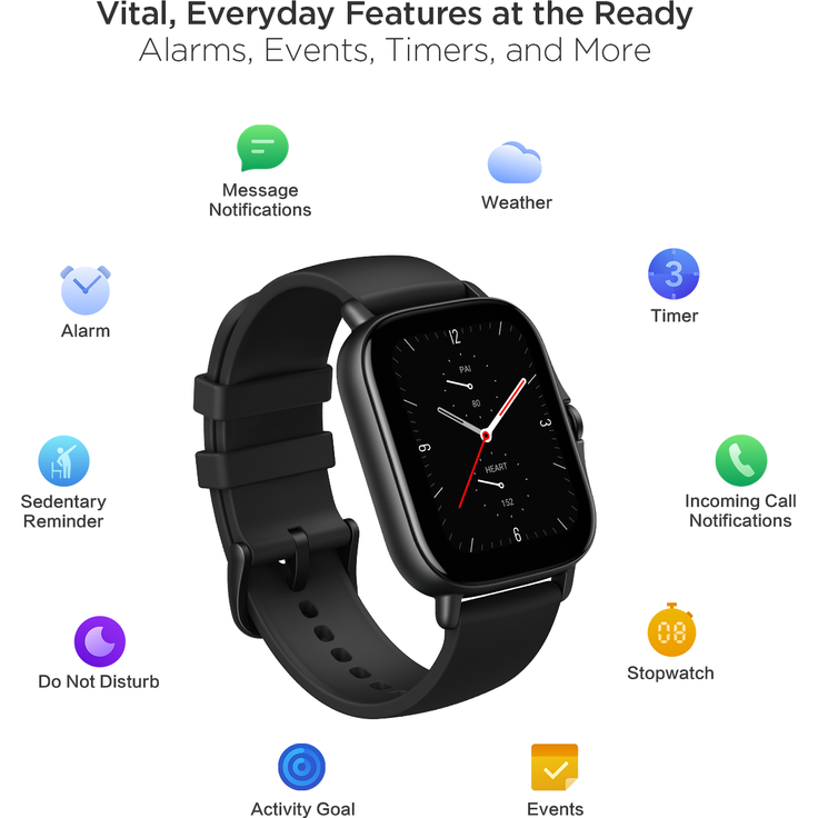 Amazfit GTS 2e Smartwatch GPS, Unisex, 42,8mm, Midnight Black – Bild 6