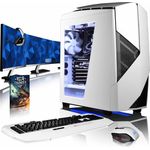 VIBOX Rapture L570-192 Gaming PC Computer mit Spiel Bundle, 3X Triple 27 Zoll HD Monitor (4,3GHz Intel i5 6-Core Prozessor, MSI Armor GeForce GTX 1070 Grafikkarte, 16GB DDR4 RAM, 3TB HDD, Ohne OS)