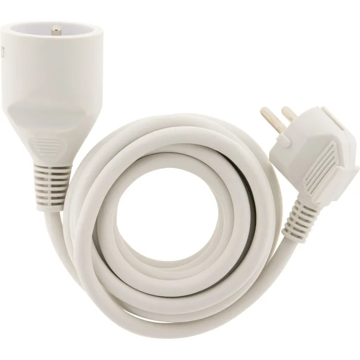 Prolongateur 16A 2P+T HO5VV-F 3G1,5mm² Blanc 5m