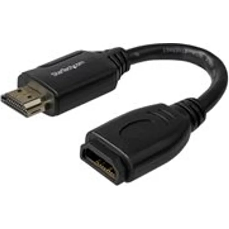 STARTECH.COM HD2MF6INL 15 cm High Speed HDMI-Verlängerungskabel St-Bu - HDMI 2.0 Adapterabel mit 4K 60Hz - Kurz