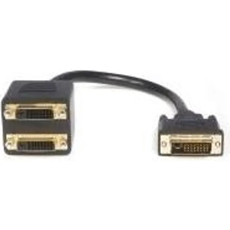 StarTech.com DVI-D auf 2x DVI-D 30cm Splitter Kabel DVI25 Y-Kabel - Stecker/2x Buchse - DVI-Adapter vergoldete Kontakte - Video-Verteiler - DVI - DVI-D (W) bis DVI-D (M) - 30.5 cm - abgeschirmt - Schwarz