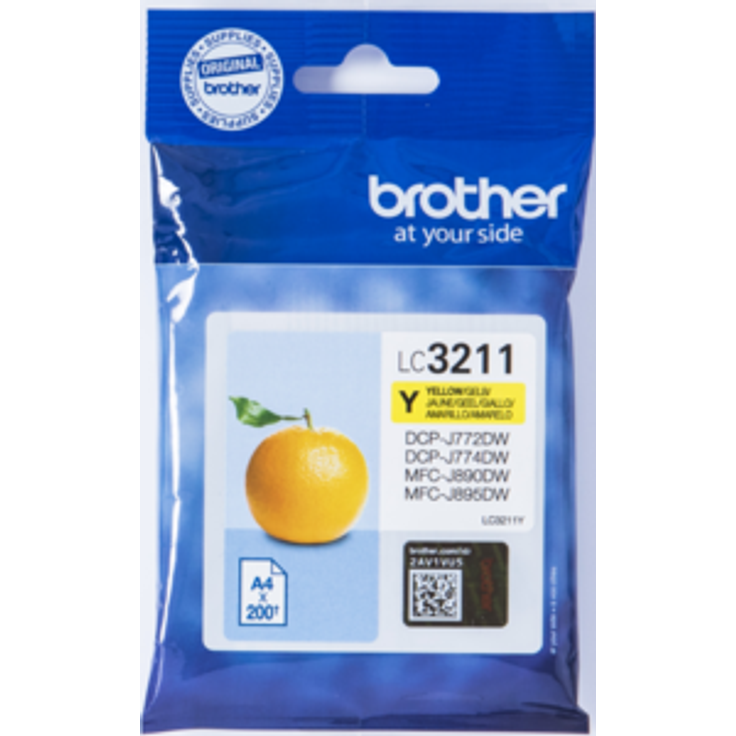 Brother LC-3211Y Tintenpatrone (für Brother DCP-J772DW, DCP-J774DW, MFC-J890DW, MFC-J895DW) gelb