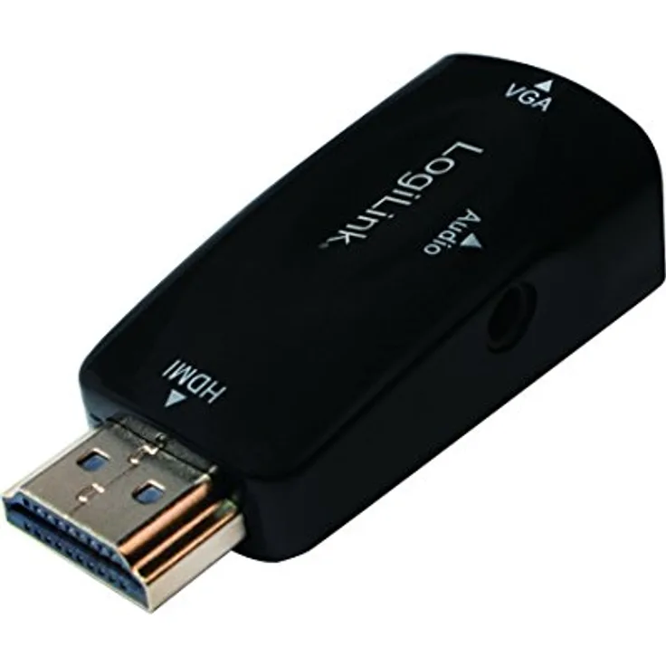 LogiLink HDMI (Stecker) zu VGA plus Audio Konverter mit AG6200 Chipsatz ohne Reduzierung des Signals