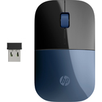 HP Z3700 kabellose Maus (1200 optische Sensoren, bis zu 16 Monate Batterielaufzeit, USB Anschluss, Plug&Play) metallblau