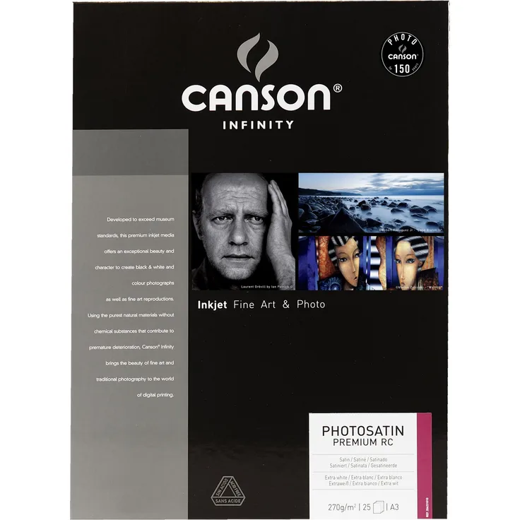 Canson 206231010 Photo Satin Premium RC Box, A3