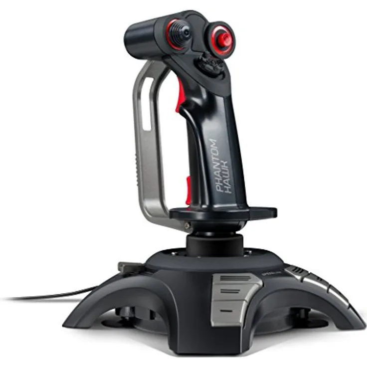 Speedlink PHANTOM HAWK Flight Stick, Gaming Joystick für PC - Computer, Controller für Simulator Spiele - schwarz