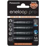 Panasonic eneloop pro, Ready-to-Use Ni-MH Akku, AA Mignon, 4er Pack, min. 2500 mAh, 500 Ladezyklen, mit extrastarker Leistung und geringer Selbstentladung, wiederaufladbare Akku Batterie