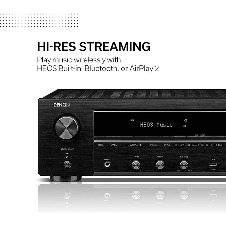Denon DRA-800H Stereo Receiver und Verstärker, Alexa Kompatibel, HDMI, Bluetooth, WLAN, DAB+ Radio, Musikstreaming, AirPlay 2, HEOS Multiroom, schwarz – Bild 6
