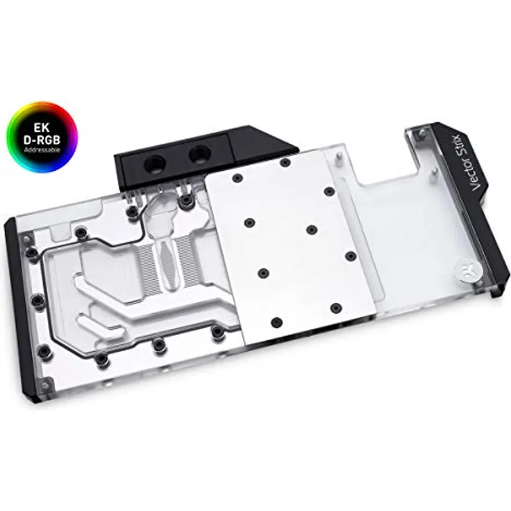 EK Water Blocks EK-Quantum Vector Strix RTX 2080 Ti D-RGB - Videokarte - NVIDIA GeForce RTX 2080 Ti - Intern - Nickel - Rot/Grün/Blau - Schwarz - Edelstahl (3831109814185)