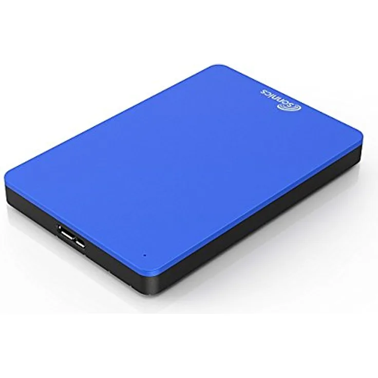 Sonnics, externe Festplatte, tragbar, USB 3.0, Super-Speed-Übertragungsgeschwindigkeit, für Windows-PC / Apple Mac / Smart-TV / Xbox One / Android-TV-Box, FAT32, Schwarz blau 160GB