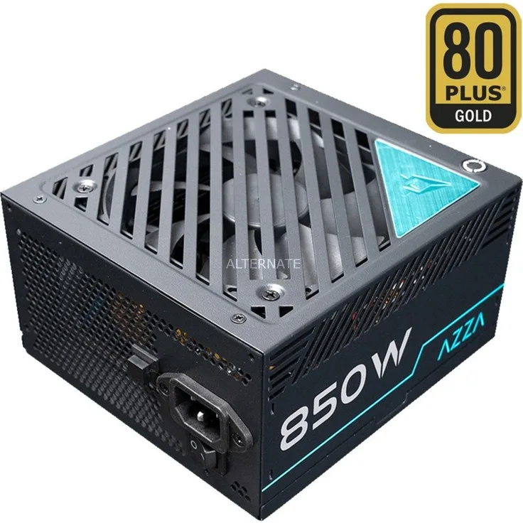 AZZA PSAZ-850W 850W PC-Netzteil, schwarz, 4x PCIe, Kabel-Management