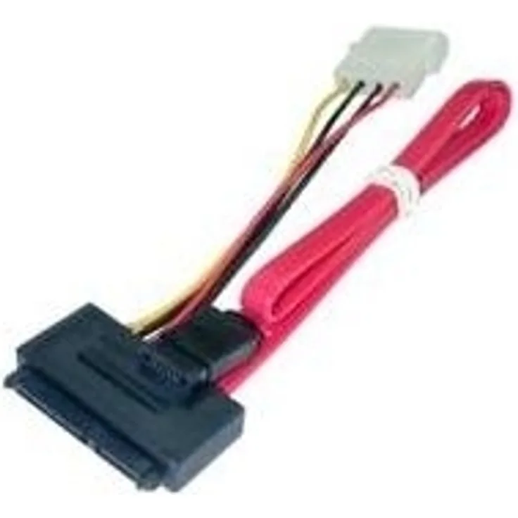 Lindy - SATA-Kabel - interne Stromversorgung, 4-polig, SATA bis SATA Combo (W) - 30 cm - Rot