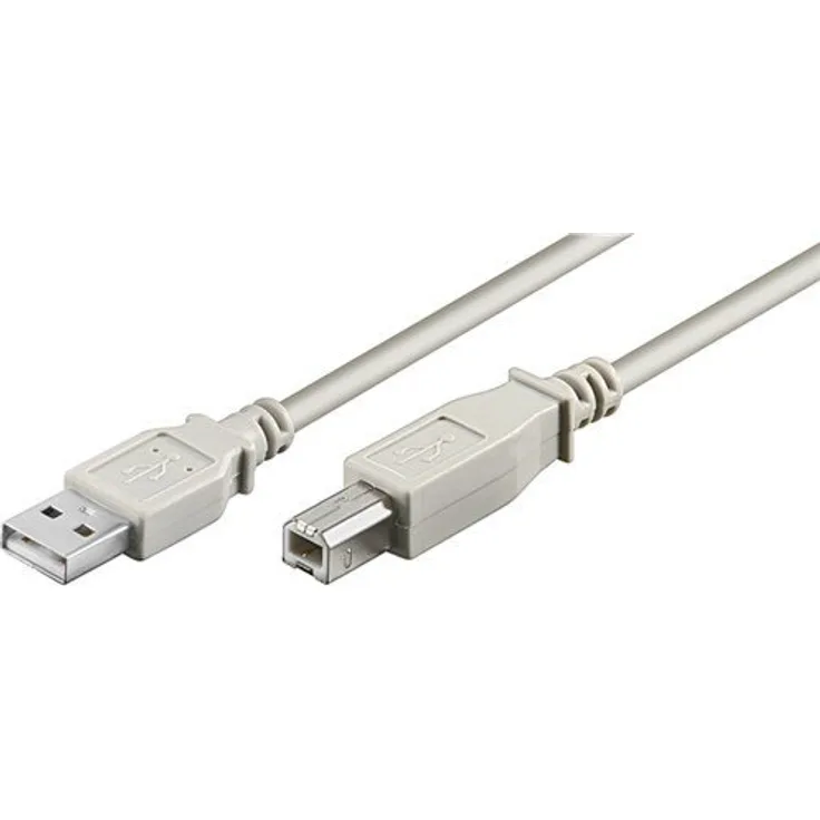 Wentronic goobay - USB-Kabel - USB Typ A, 4-polig (M) - USB Typ B, 4-polig (M) - 5 m - grau
