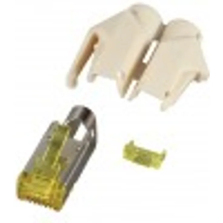 100 x Hirose TM31 RJ45 Modular CAT.6a Crimp Stecker beige