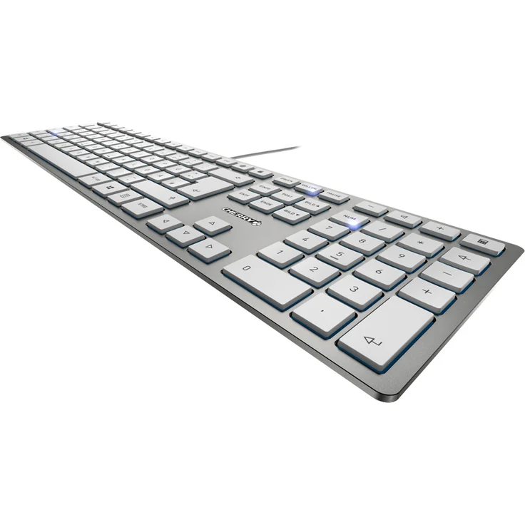 CHERRY KC 6000 Slim - USB Keyboard - Ultraflaches Design - Kabelgebunden - Deutsches Layout - QWERTZ Tastatur - Silber – Bild 2