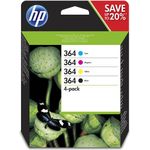 HP 364 4er-Pack Schwarz/Cyan/Magenta/Gelb Original Tintenpatronen