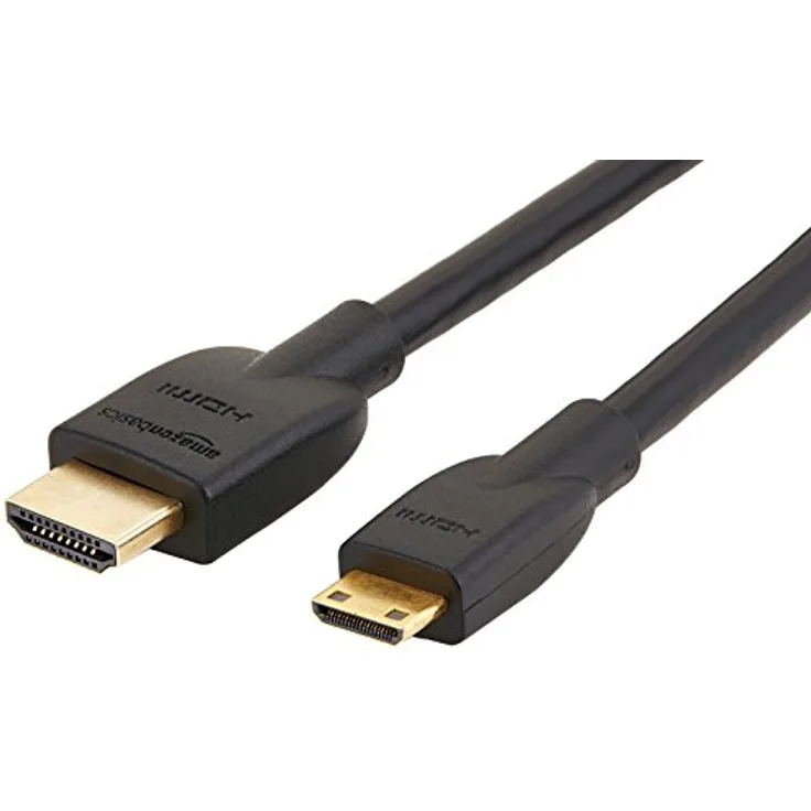 AmazonBasics HL-007342 Hochgeschwindigkeits-HDMI-Kabel, Typ Mini-HDMI auf HDMI, HDMI-Standard 2.0 - 1,8 m meter,Schwarz