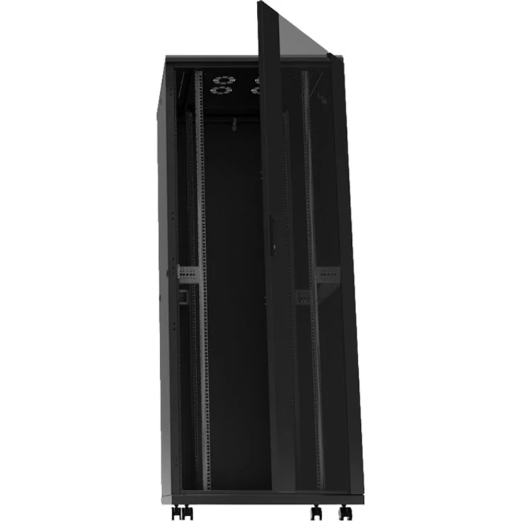 Intellinet 713627 48,26 cm 19'' Netzwerkschrank 16 HE 778 (H) x 600 (B) x 600 (T) mm Schutzklasse IP20 montiert schwarz – Bild 1