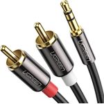UGREEN Cinch Kabel Cinch auf Klinke Kabel 3.5mm Klinke Audio Kabel HiFi Aux Chinch Kabel Adapter mit Winzigem Metallstecker 2M