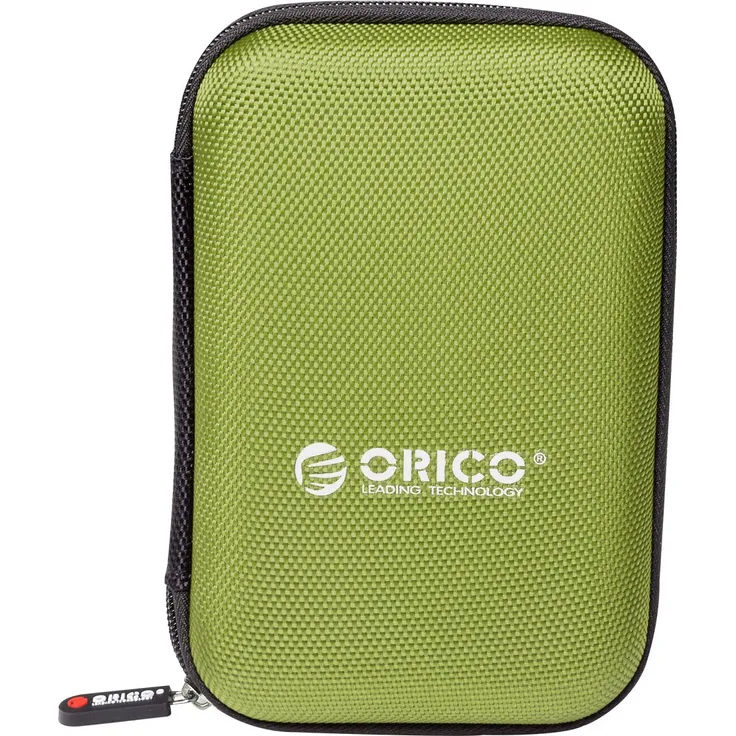 ORICO 2,5 Zoll Festplattentasche Schutztasche Schutzbox für Western Digital WD Seagate Toshiba Samsung Intenso,Maße 17cm x 11,5cm x 3cm , Grün
