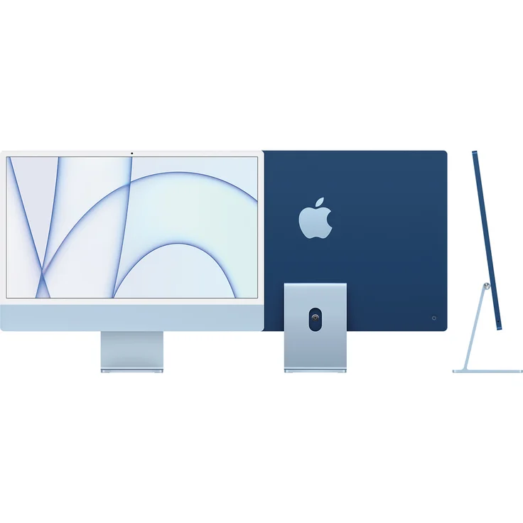 Apple iMac (2021) blau - 24 Zoll (4.480 x 2.520) Apple M1 8-Kern Prozessor, 8GB RAM, 256GB SSD, 8-Kern GPU, macOS (MGPK3D/A) – Bild 3