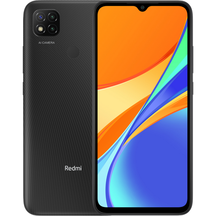Xiaomi Redmi 9C Smartphone 16,51cm (6,53 Zoll) Farbdisplay, 32GB interner Speicher, 2GB RAM, Dual-SIM, Android, Midnight Grey – Bild 1