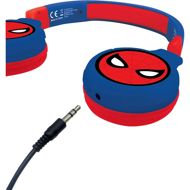Lexibook 2-in-1 Spiderman-Bluetooth-Kopfhörer für Kinder, kabellos, rot, blau – Bild 2