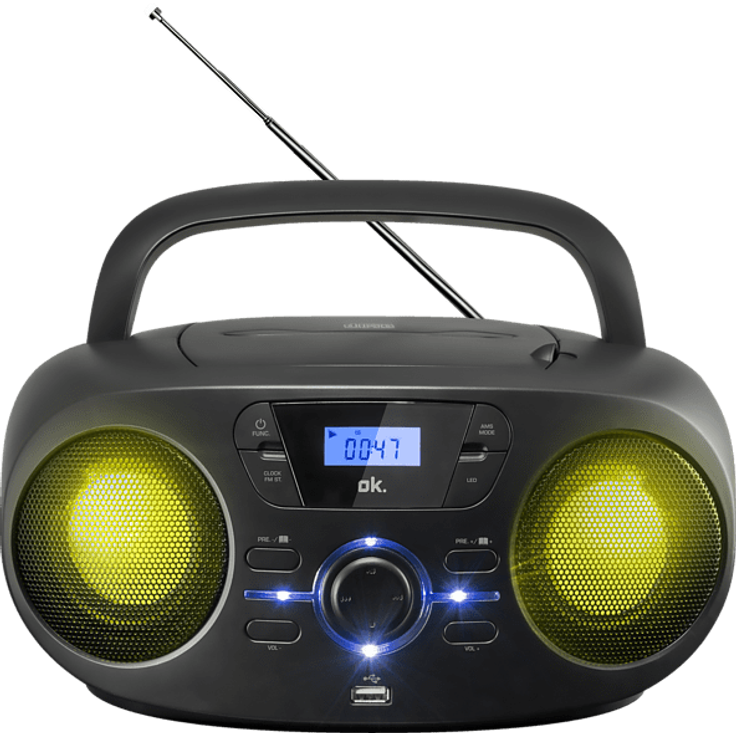 OK. ORC 333-B Radiorekorder, LCD-Display, schwarz