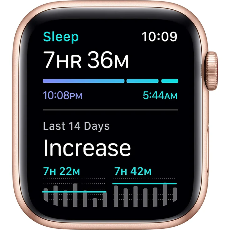 Apple Watch SE 2020 (1. Generation) Smartwatch GPS + Cellular, 44mm, Aluminiumgehäuse Gold, Sport Loop Pflaume – Bild 5