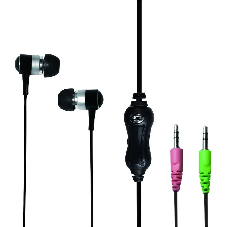 LogiLink HS0018A In-Ear Kopfhörer, mit Mikrofon, schwarz