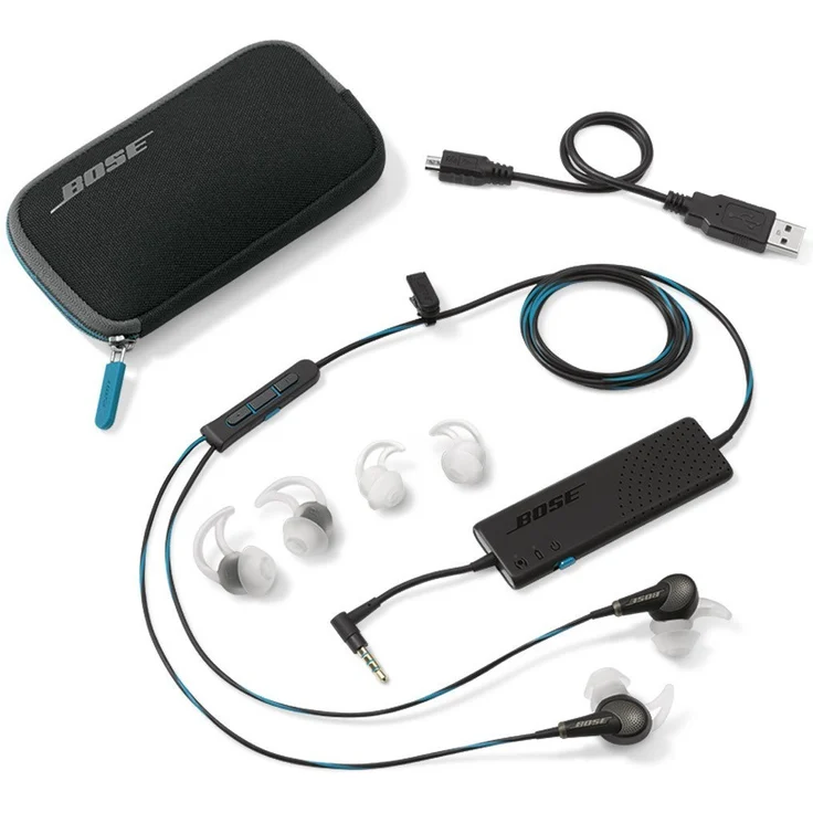 Bose QuietComfort 20 In-Ear-Kopfhörer (Acoustic Noise Cancelling, geeignet für Apple Gerät, 3,5 mm Klinkenstecker, 1,32 m Kabellänge) schwarz – Bild 5