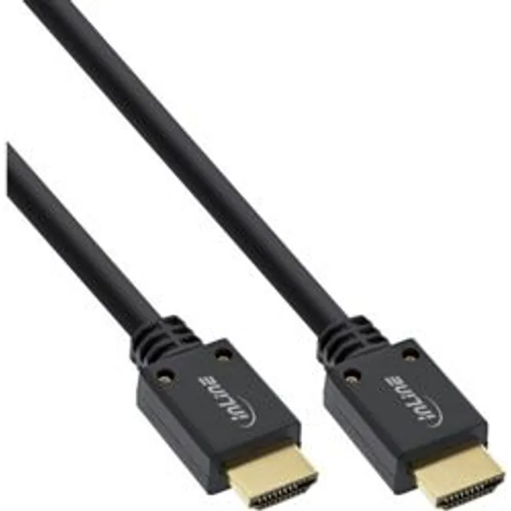 InLine 17902P HDMI Kabel, Ultra High Speed HDMI Kabel, 8K4K, Stecker - Stecker, schwarz - gold, 2m