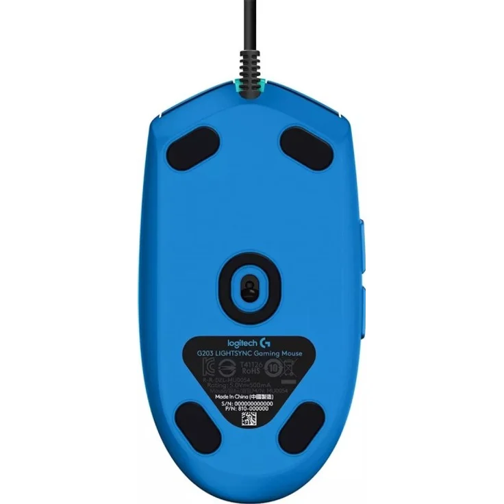Logitech Gaming Mouse G102 LIGHTSYNC - Maus - Für Rechtshänder - optisch - 6 Tasten - kabelgebunden - USB - Blau – Bild 3
