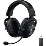 Logitech G PRO X LIGHTSPEED kabelloses Gaming-Headset mit Blue VO! Mikrofon, 50mm PRO-G Lautsprecher, DTS Headphone: X 2.0 Surround Sound für Esport Gaming, 20+ Stunden Akkulaufzeit, PC-Mac, Schwarz