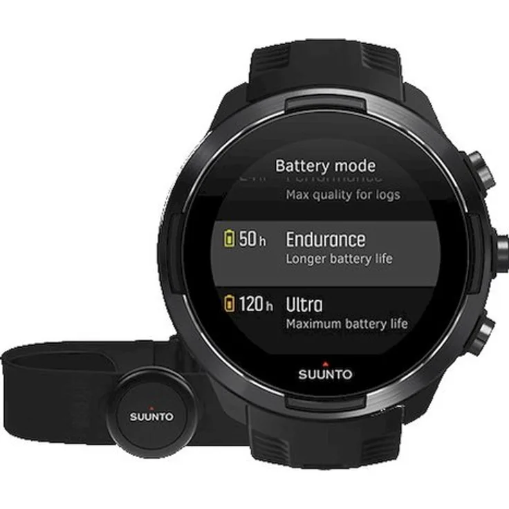 Suunto 9 Baro Smartwatch GPS, Unisex, Einheitsgröße, Silikonarmband, Schwarz