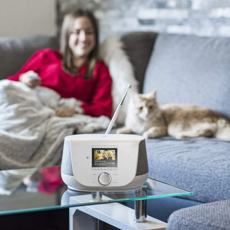 Hama DIR3300SBT Internetradio mit Bluetooth, WLAN, Wecker, TFT-Display, Wecker, weiß – Bild 6