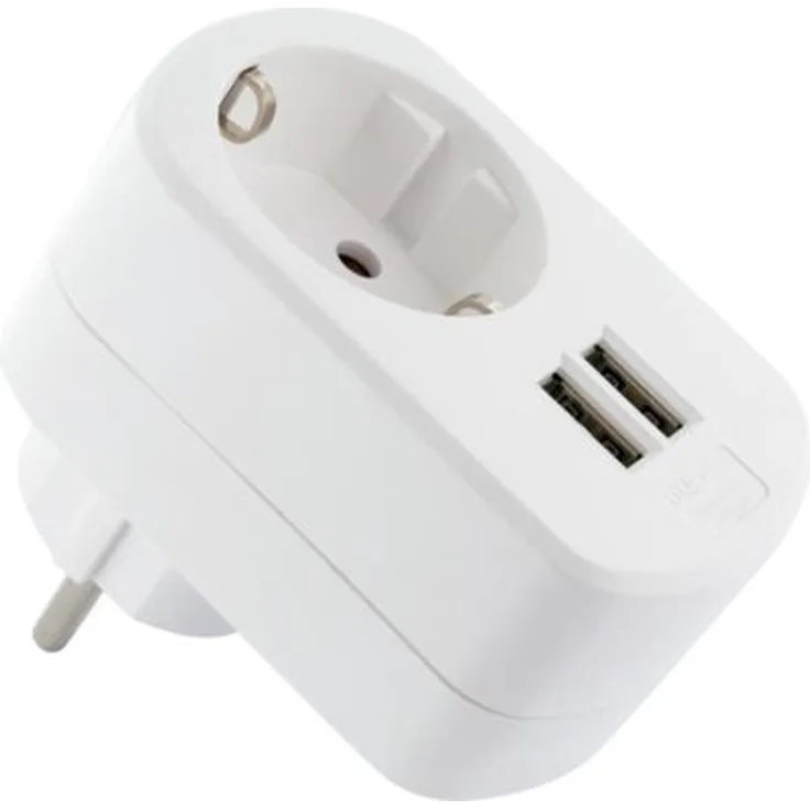 Schwaiger Ladegerät 3,4 A, 2 Ausgabeanschlussstellen (USB) weiß (LAD240532)